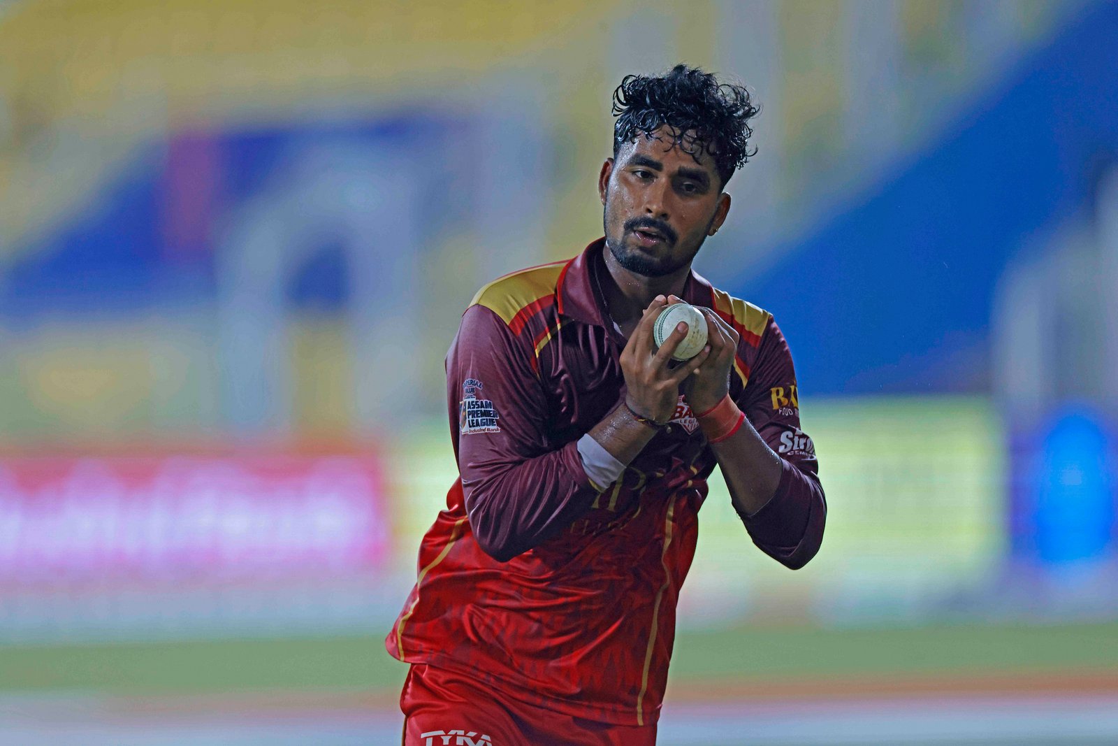 Mohit Thakur of team Barak Legends takes a catch to dismiss Nihar Deka of team Tezpur Titans during Match 24 of the APL T20 between Tezpur Titans and Barak Legends at ACA Stadium, Barsapara, Guwahati, India, on August 12, 2026.

Photo by R.Param / CREIMAS