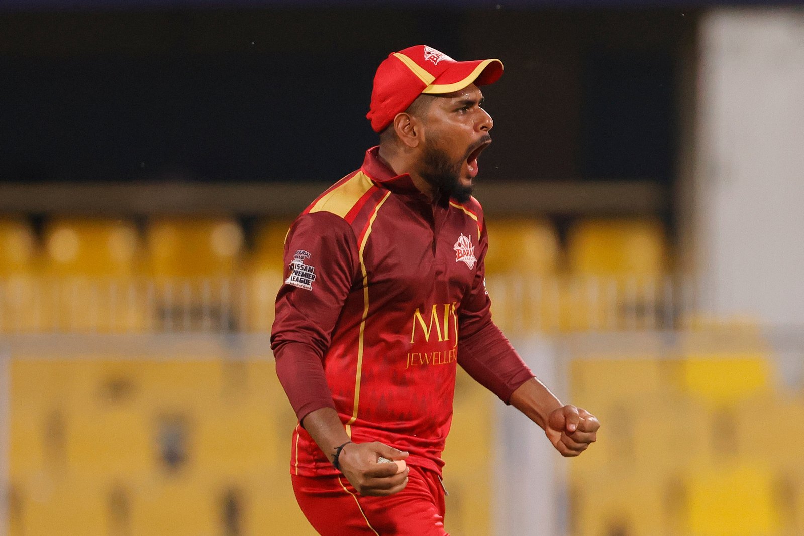 Bishal Saha of team Barak Legends takes a catch to dismiss Sumit Kashyap of team Nagaon Rangers during Match 3 of the APL T20 between Barak Legends and Nagaon Rangers at ACA Stadium, Barsapara, Guwahati, India, on August 2, 2026.

Photo by R.Param / CREIMAS