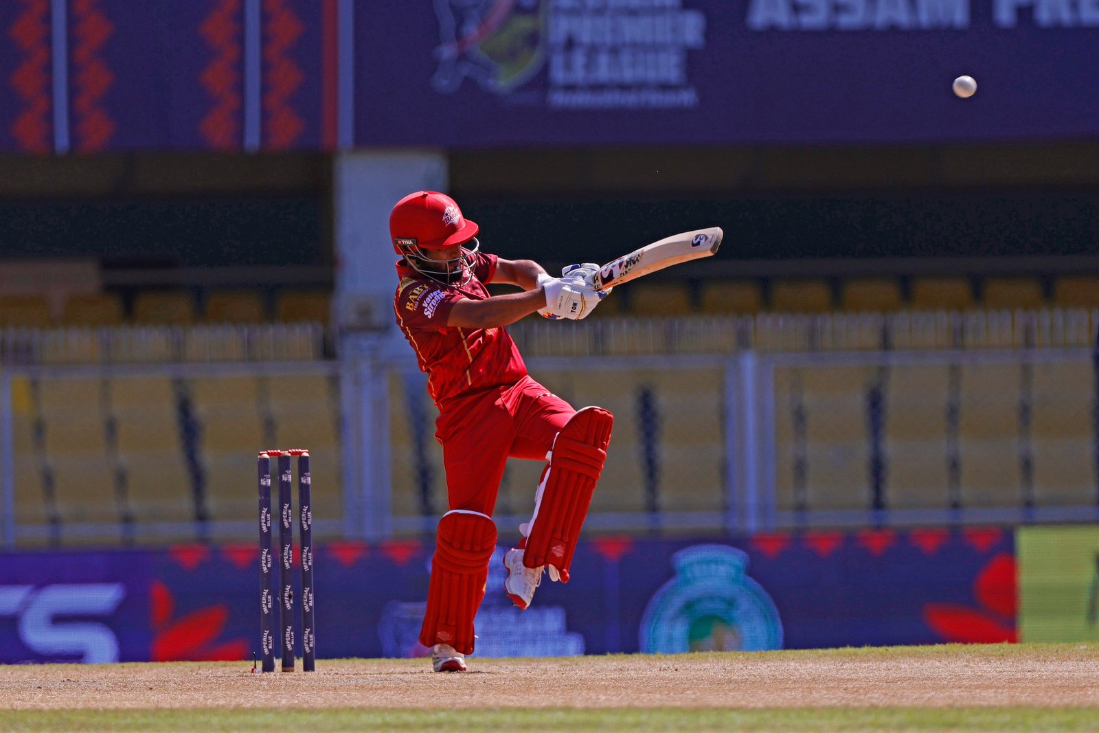 Aman Singh of team Barak Legends batting during Match 11 of the APL T20 between Barak Legends and Jorhat Stallions at ACA Stadium, Barsapara, Guwahati, India, on August 6, 2026.

Photo by R.Param / CREIMAS