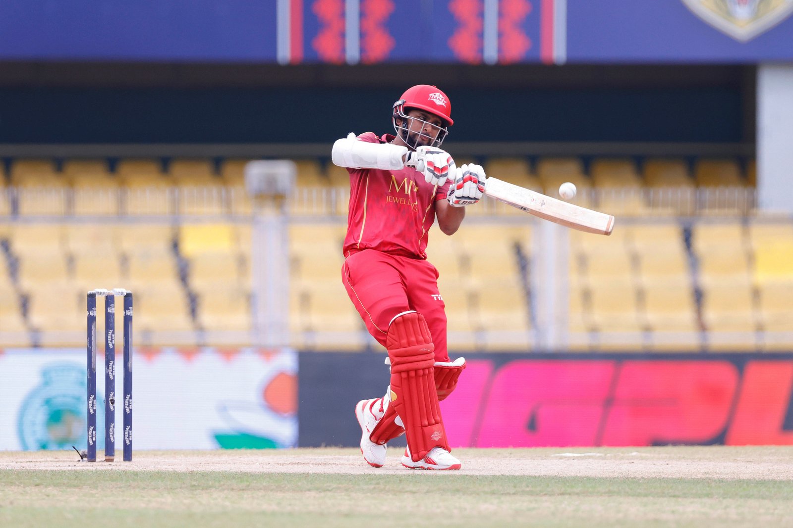 Bishal Saha of team Barak Legends batting during Match 29 of the APL T20 between Charaideo Sunrisers and Barak Legends at ACA Stadium, Barsapara, Guwahati, India, on August 15, 2026.

Photo by R.Param / CREIMAS