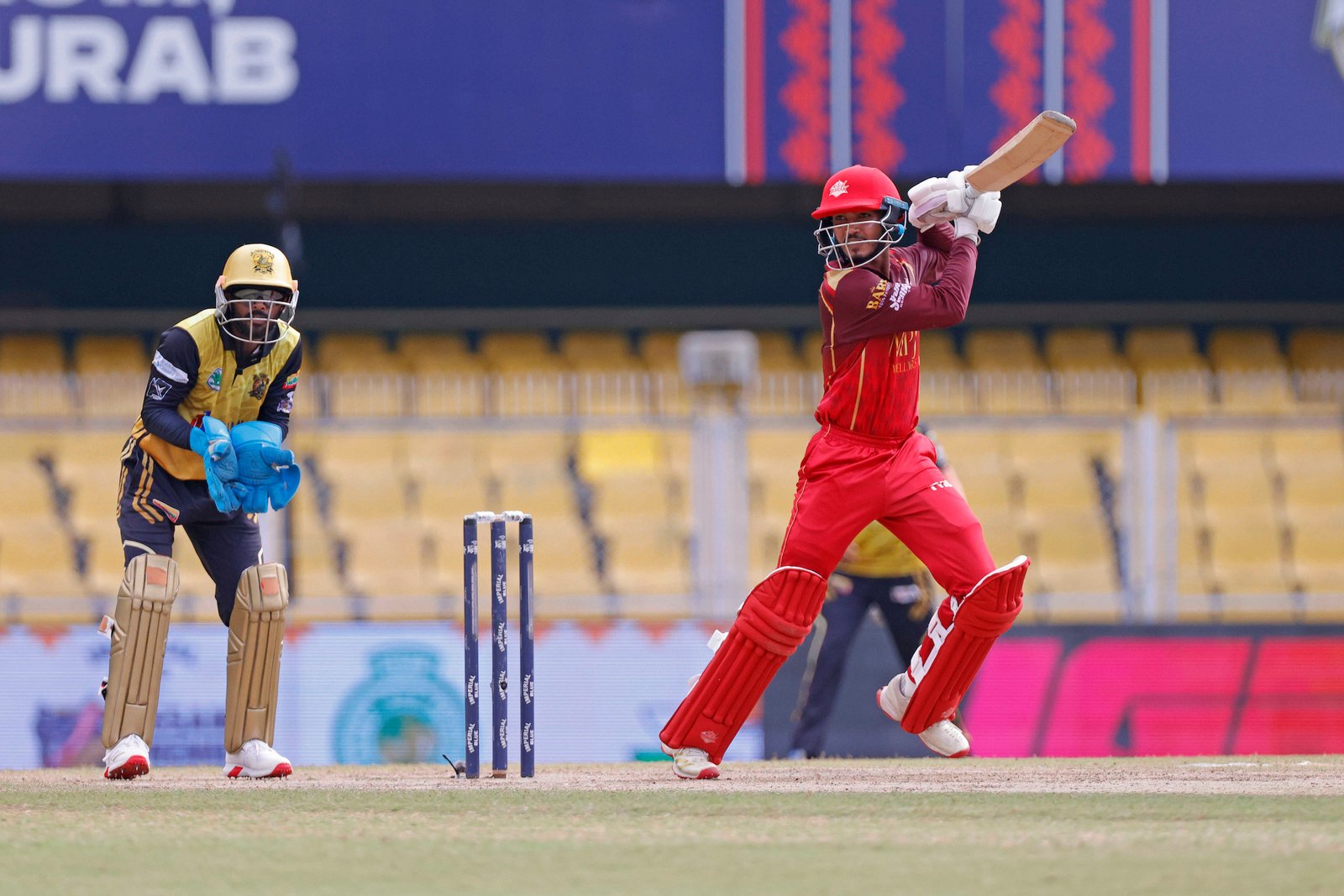 Shraban Khound of team Barak Legends batting during Match 29 of the APL T20 between Charaideo Sunrisers and Barak Legends at ACA Stadium, Barsapara, Guwahati, India, on August 15, 2026.

Photo by R.Param / CREIMAS