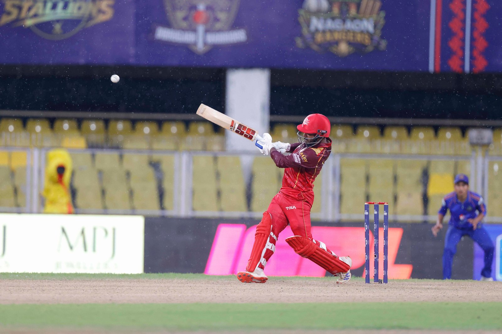 Sibsankar Roy (C)of team Barak Legends batting during Match 7 of the APL T20 between Barak Legends and Guwahati Royals at ACA Stadium, Barsapara, Guwahati, India, on August 4, 2026.

Photo by R.Param / CREIMAS