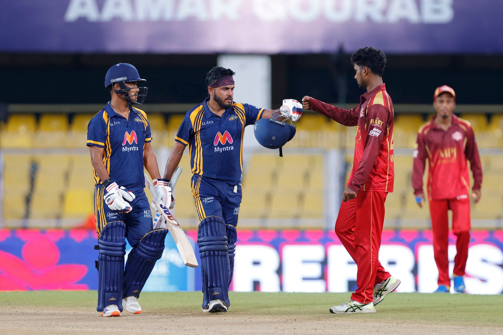 Team Jorhat Stallions wins the match during Match 11 of the APL T20 between Barak Legends and Jorhat Stallions at ACA Stadium, Barsapara, Guwahati, India, on August 6, 2026.

Photo by R.Param / CREIMAS