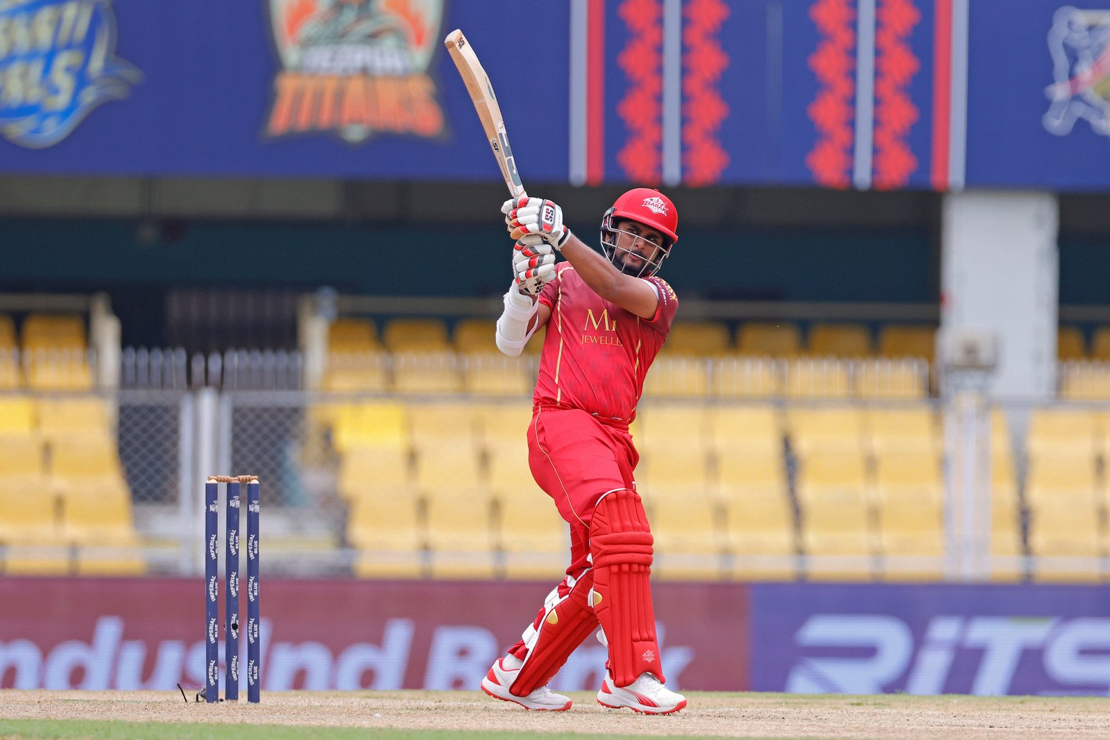 Bishal Saha of team Barak Legends batting during Match 3 of the APL T20 between Barak Legends and Nagaon Rangers at ACA Stadium, Barsapara, Guwahati, India, on August 2, 2026.

Photo by R.Param / CREIMAS