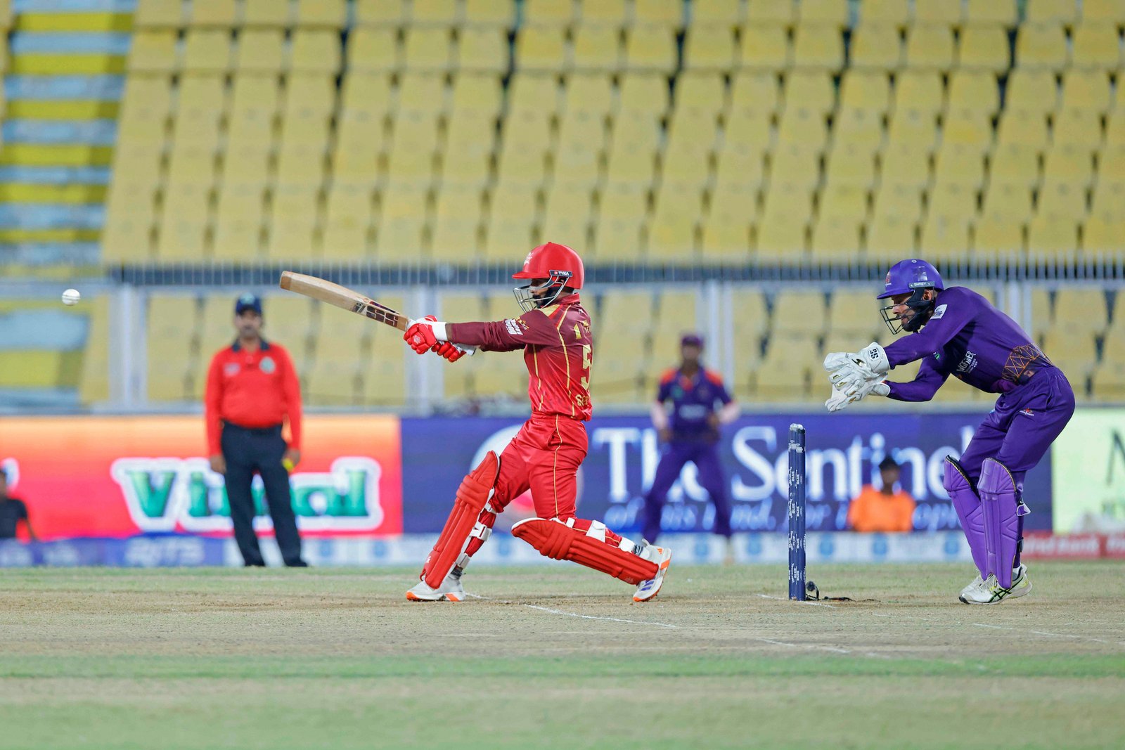 Subham Mandal of team Barak Legends batting during Match 28 of the APL T20 between Dibrugarh Warriors and Barak Legends at ACA Stadium, Barsapara, Guwahati, India, on August 14, 2026.

Photo by R.Param / CREIMAS
