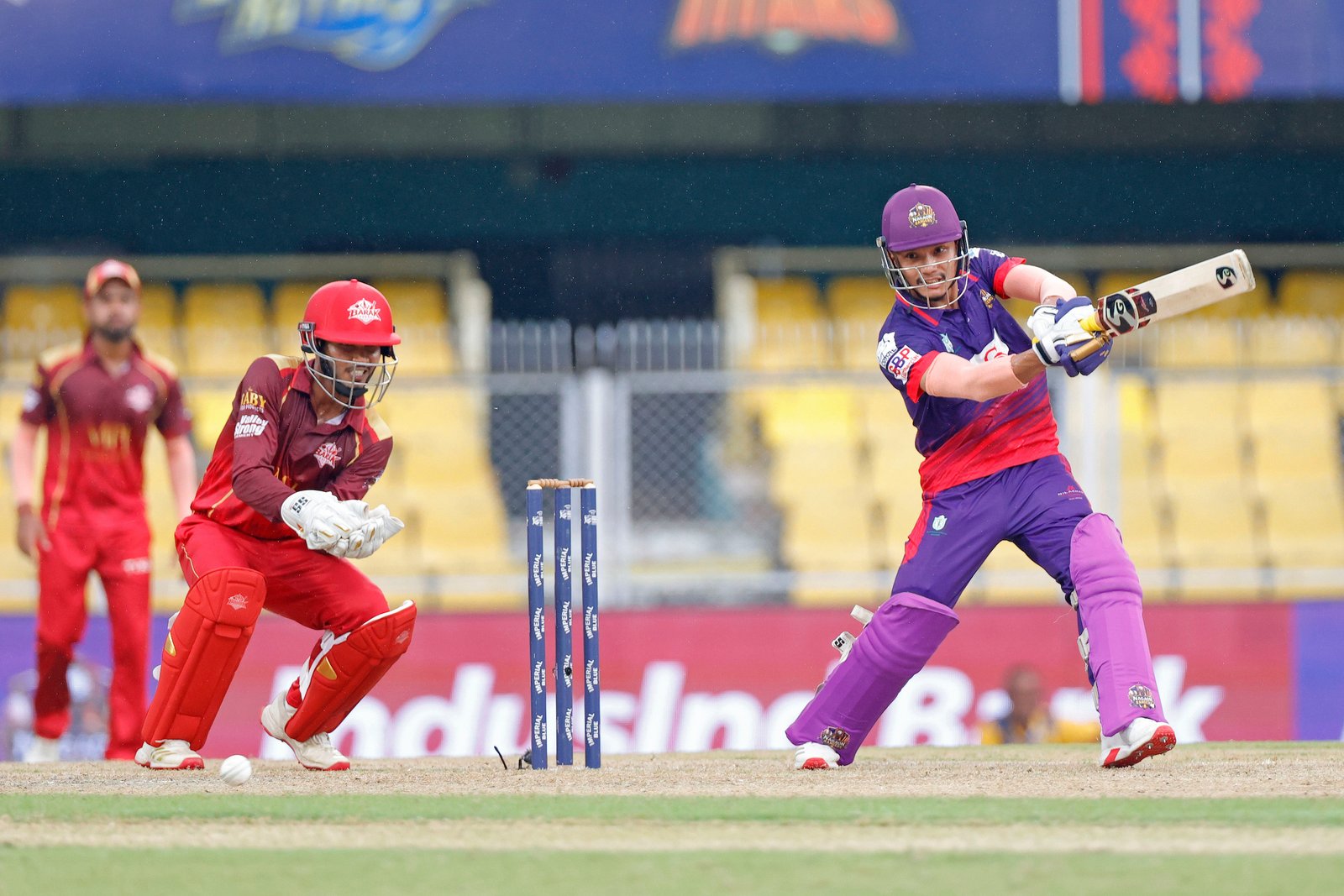 Ruhinandan Pegu of team Nagaon Rangers batting during Match 3 of the APL T20 between Barak Legends and Nagaon Rangers at ACA Stadium, Barsapara, Guwahati, India, on August 2, 2026.

Photo by R.Param / CREIMAS